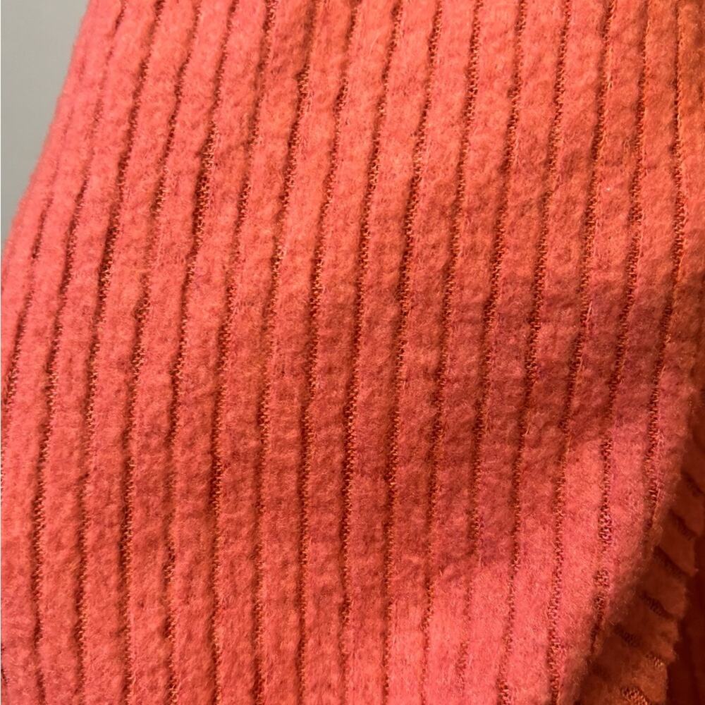 Tresics Women’s Muted Coral Ribbed Open-Front Cardigan Size Small - Picture 2 of 8